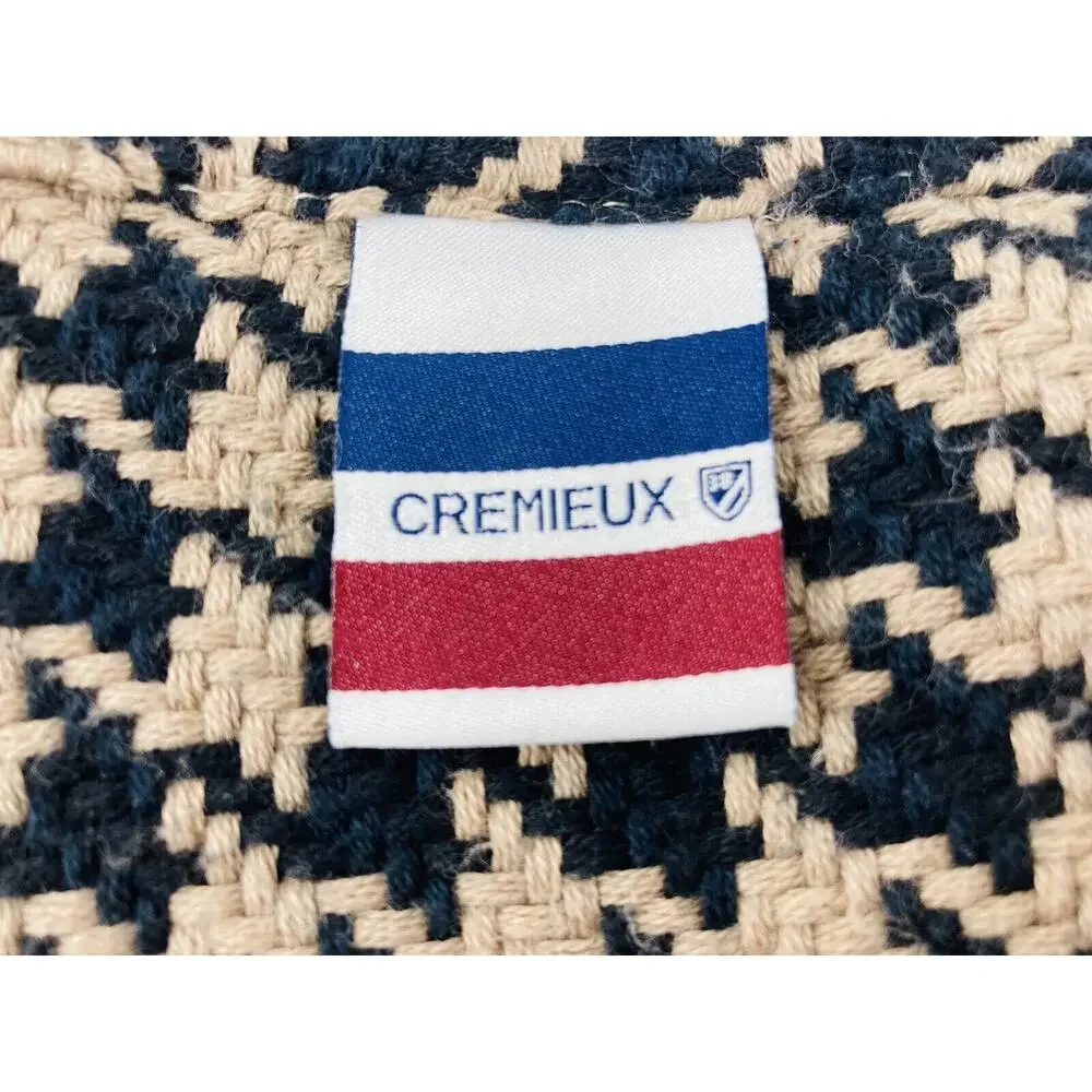 Rare Cremieux Daniel Houndstooth Cotton Queen Blanket Brown Black Large Coverlet